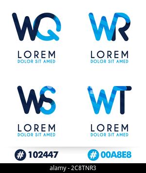 W Alphabet Logo Konzept für Unternehmen oder Unternehmen Industrie, drucken verschiedene Online-und Offline-, Promotion-Werbung und Marketing. Kann für Land Stock Vektor