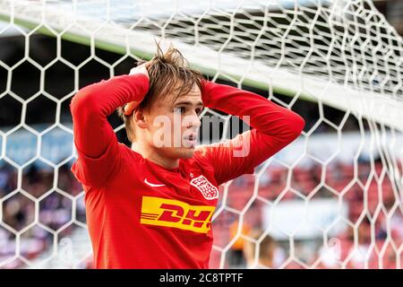 Kopenhagen, Dänemark. Juli 2020. Mikkel Damsgaard (27) vom FC Nordsjaelland beim 3F Superliga-Spiel zwischen FC Kopenhagen und FC Nordsjaelland in Telia Parken, Juli 26 2020. Kredit: Gonzales Foto/Alamy Live Nachrichten Stockfoto