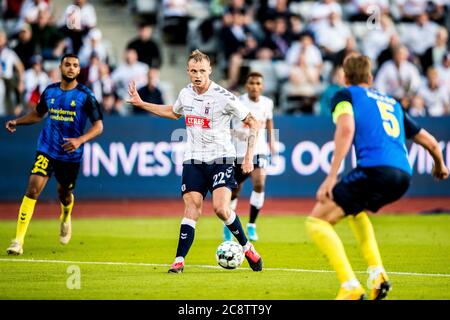 Aarhus, Dänemark. Juli 2020. Benjamin Hvidt (22) von der AGF beim 3F Superliga-Spiel zwischen AGF und Brondby IF im Ceres Park in Aarhus. (Foto Kredit: Gonzales Foto/Alamy Live News Stockfoto