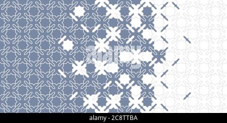 Arabeske Vektorrahmen, Tapete, Textur, Hintergrund, Muster. Geometrische Halbtonstruktur mit Auflösung der Farbplättchen Stock Vektor