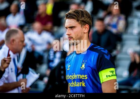 Aarhus, Dänemark. Juli 2020. Andreas Maxsoe von Brondby, WENN er während des 3F Superliga-Spiels zwischen AGF und Brondby IF im Ceres Park in Aarhus gesehen wird. (Foto Kredit: Gonzales Foto/Alamy Live News Stockfoto