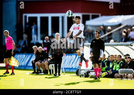 Aarhus, Dänemark. Juli 2020. Kevin Diks (34) von AGF gesehen während des 3F Superliga-Spiels zwischen AGF und Brondby IF im Ceres Park in Aarhus. (Foto Kredit: Gonzales Foto/Alamy Live News Stockfoto