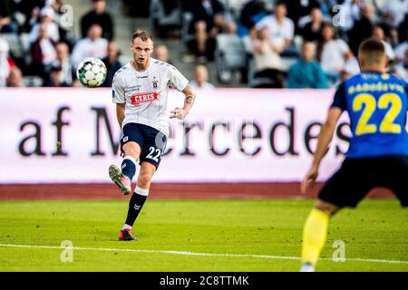 Aarhus, Dänemark. Juli 2020. Benjamin Hvidt (22) von der AGF beim 3F Superliga-Spiel zwischen AGF und Brondby IF im Ceres Park in Aarhus. (Foto Kredit: Gonzales Foto/Alamy Live News Stockfoto