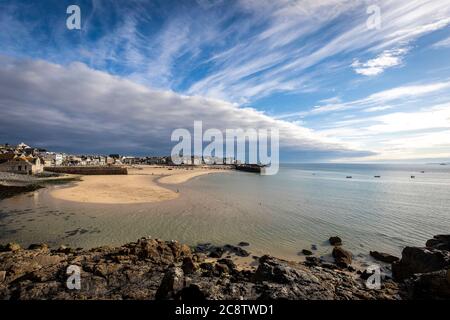 St. Ives Cornwall Hafenlandschaft Stockfoto