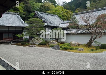 Nanzenji-Tempel (南禅寺) Hojo Rock Garden. Kyoto Stockfoto