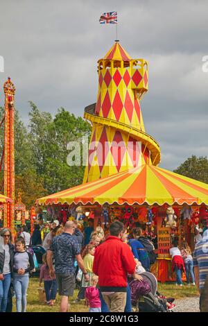 Eine lustige Kost in der Royal Bath and West Show, einer jährlichen landwirtschaftlichen Show in der Nähe von Shepton Mallet, Somerset, Großbritannien. Stockfoto