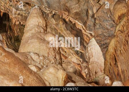 The Diamond Chamber, in Gough's Cave, in den Mendip Hills, Cheddar Caves, Somerset, Großbritannien. Stockfoto