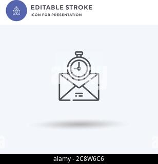Buchstabe Symbol Vektor, gefüllt flache Zeichen, solide Piktogramm isoliert auf weiß, Logo-Illustration. Briefsymbol für Präsentation. Stock Vektor