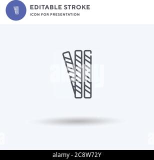 Wafer Icon Vektor, gefülltes flaches Zeichen, solides Piktogramm isoliert auf weiß, Logo-Illustration. Wafer-Symbol für die Präsentation. Stock Vektor