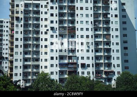 Gehäuse Tower Blocks in Kuala Lumpur, Malaysia Stockfoto