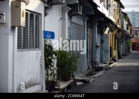 Alte sino-portugiesische Architektur in Malakka Malaysia Stockfoto