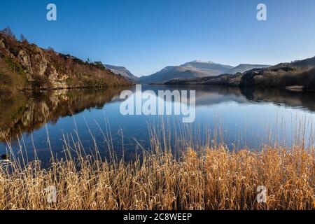 Snowdonia Winter Bilder Stockfoto