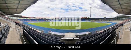 Braunschweig, Deutschland. 17. Juli 2020. firo: 17.07.2020, Fußball, 2.Bundesliga, Saison 2020/2021, Eintracht Braunschweig, Eintracht-Stadion, Regie Deutsche Leichtathletik-Meisterschaften 2020, Übersicht zur weltweiten Nutzung Credit: dpa/Alamy Live News Stockfoto