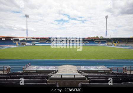 Braunschweig, Deutschland. 17. Juli 2020. firo: 17.07.2020, Fußball, 2. Bundesliga, Saison 2020/2021, Eintracht Braunschweig, Eintracht Stadion, Regie Deutsche Leichtathletik Meisterschaften 2020, Karriere weltweit Credit: dpa/Alamy Live News Stockfoto