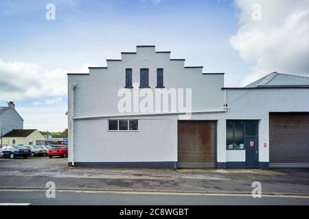 Gebäude mit einem durchtränkten Giebel in Port Erin, Isle of man Stockfoto