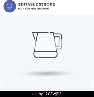 Pitcher Icon Vektor, gefüllt flaches Zeichen, solides Piktogramm isoliert auf weiß, Logo-Illustration. Pitcher-Symbol für die Präsentation. Stock Vektor