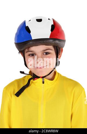 Junger Radfahrer bei der Tour de france Stockfoto