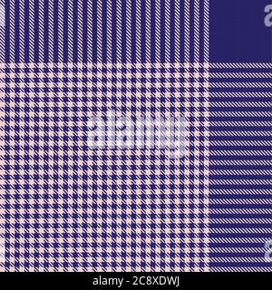 Pink Navy Glen Plaid strukturiertes nahtloses Muster für Mode-Textilien und Grafiken Stockfoto