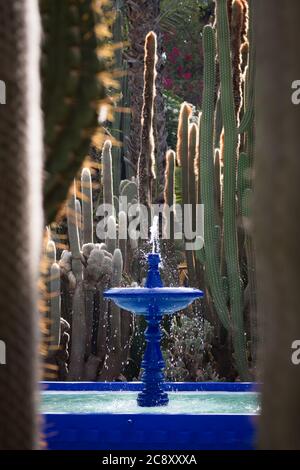 Yves Saint Laurents Gedenkstätte – Majorelle-Gärten in Marrakesch, Marokko Stockfoto