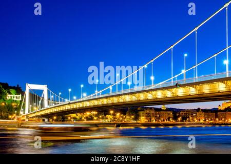 Elisabethbrücke, Budapest, Ungarn Stockfoto