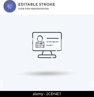 Kriminelle Datenbank Symbolvektor, gefülltes flaches Zeichen, solides Piktogramm isoliert auf weiß, Logo-Illustration. Symbol für kriminelle Datenbank zur Präsentation. Stock Vektor