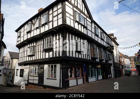 Alte Fachwerkgebäude in Shrewsbury, Shropshire. Stockfoto