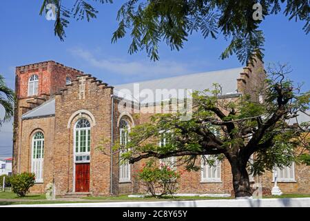 Kathedrale Kirche St. Johannes der Täufer, primäre Kathedrale der anglikanischen Diözese Belize, Belize City, Karibik, Mittelamerika Stockfoto