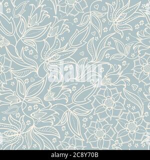 Schöne ethnische Blumenmuster Design große für Sommer Oberfläche Muster Design und Produkte wie Verpackung, Scrapbook, Tapete Geschenkverpackung etc. Stockfoto