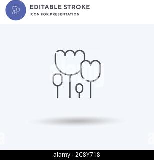 Poppy Icon Vektor, gefüllt flaches Zeichen, solides Piktogramm isoliert auf weiß, Logo-Illustration. Poppy-Symbol für die Präsentation. Stock Vektor