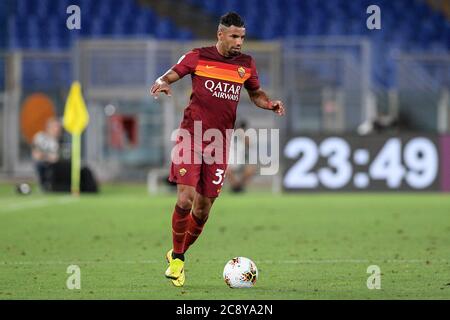 Rom, Italien. Juli 2020. Bruno Peres von AS Roma während des Serie A-Spiels zwischen Roma und Fiorentina im Stadio Olimpico, Rom, Italien am 26. Juli 2020. Foto von Giuseppe Maffia. Kredit: UK Sports Pics Ltd/Alamy Live Nachrichten Stockfoto