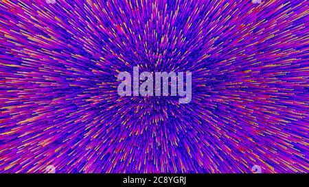 Abstrakte geometrische 3d-Formen Hintergrund aus bunten Balken, Big-Digital-Data-Konzept, perspektivische Ansicht, 3d-Illustration Stockfoto