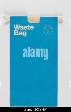 Vintage Passagier Pan American World Airways Airbag, USA Stockfoto