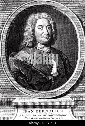 JOHANN BERNOULLI (1667-1748), Schweizer Mathematiker Stockfoto