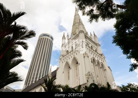 St Andrews Kathedrale, Singapur Stockfoto