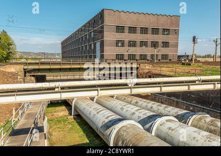 Pumpspeicherkraftwerk Niederwartha bei Dresden, Sachsen, Deutschland Stockfoto