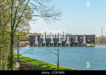 Pumpspeicherkraftwerk Niederwartha bei Dresden, Sachsen, Deutschland Stockfoto