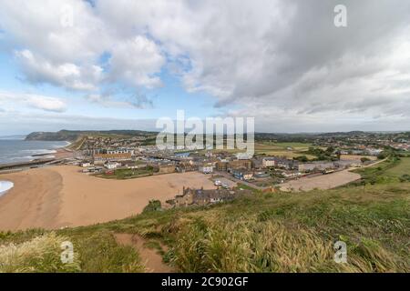 Landschaftsfoto von West Bay in Dorset Stockfoto