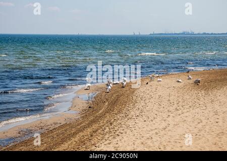 Sopot-schöner Sommerblick auf die Ostsee in Polen Stockfoto