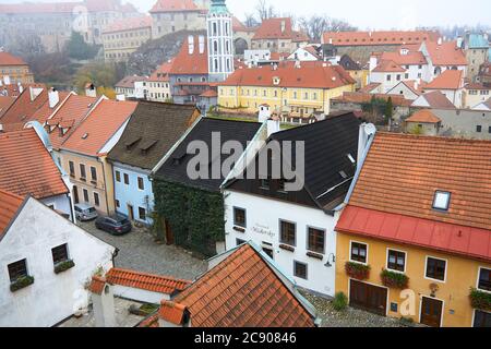 Leere Straßen der Tschechischen Republik während der Coronavirus-Pandemie covid-19. Stockfoto