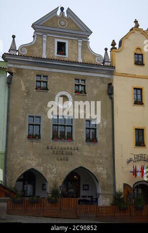 Leere Straßen der Tschechischen Republik während der Coronavirus-Pandemie covid-19. Stockfoto