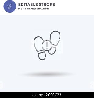 Human Icon Vektor, gefüllt flache Zeichen, solide Piktogramm isoliert auf weiß, Logo-Illustration. Menschliches Symbol für die Präsentation. Stock Vektor