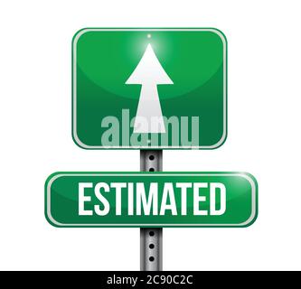Geschätzte Straßenschild Illustration Design auf weißem Hintergrund Stock Vektor