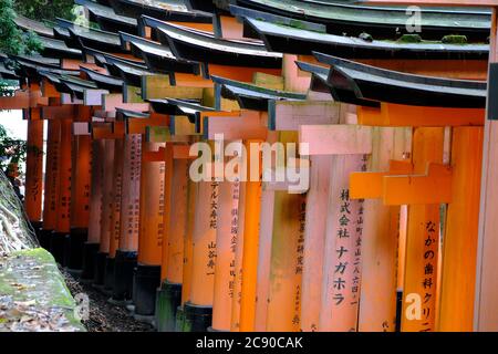 Kyoto Japan - Fushimi-Inari-Taisha Shinto Shrine Senbondorii Stockfoto