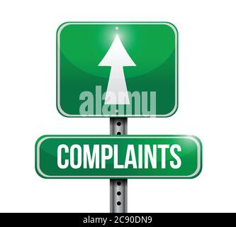 Reklamationen Schild Illustration Design auf weißem Hintergrund Stock Vektor