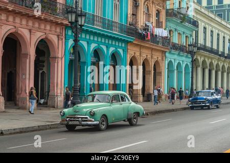 Die Oldtimer von Havanna gehören heute zu den Top-Marken der Stadt. Stockfoto