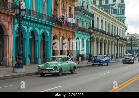 Die Oldtimer von Havanna gehören heute zu den Top-Marken der Stadt. Stockfoto