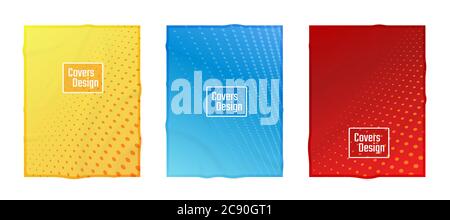 Bunte flache Business leer, Papier Cover-Design. Vektorgrafik Stock Vektor