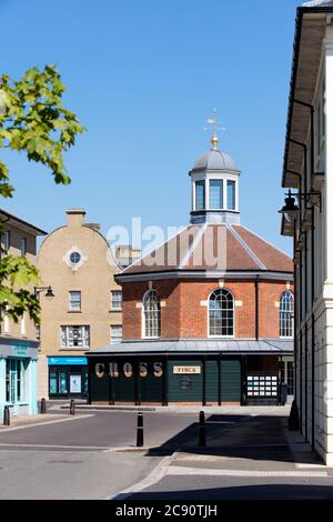 Finca Café, The Buttercross, Buttermarket, Poundbury, Dorchester, Dorset. Stockfoto