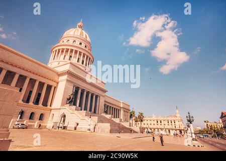 Kapitolgebäude in Havanna. Das Capitol in La Habana Vieja, Kuba Stockfoto