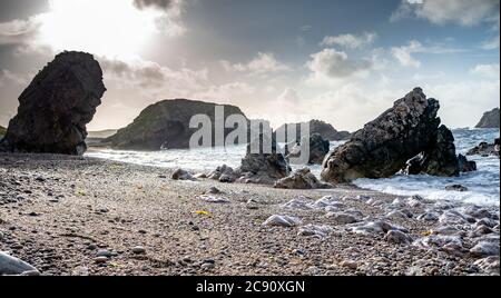 Die schöne Küste bei Maling Well, Inishowen - County Donegal, Irland. Stockfoto